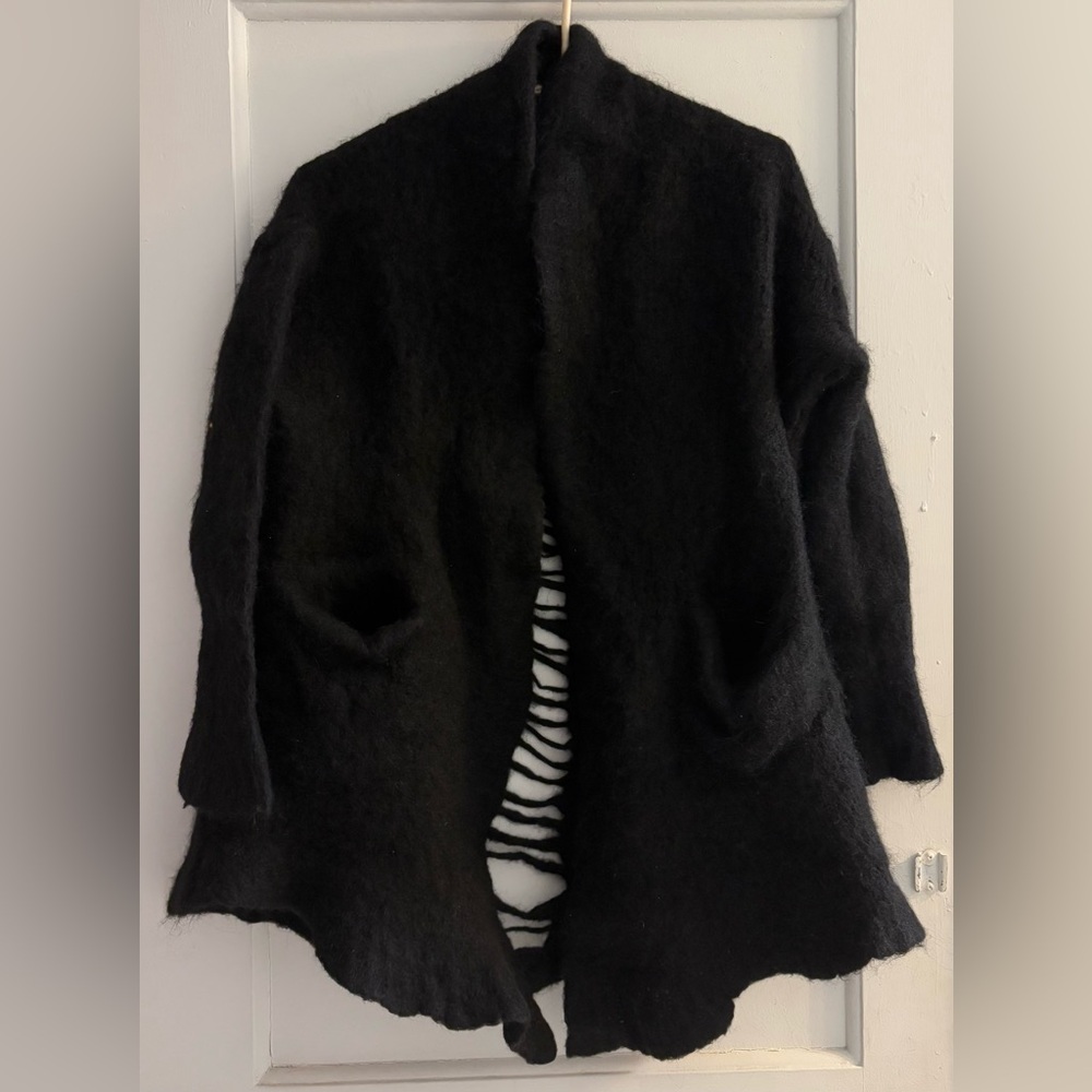 Current/Elliott Long Slack Pockets Alpaca Wool Cardigan Size 2(Medium)